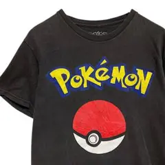 BHCG アニメ Tシャツ 古着 黒 ポケモン モンスターボール ゲーム キャラ