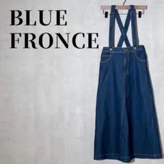 BLUE FRONCE　デニム　サロペット　クロスストラップ　サイズ38(M)