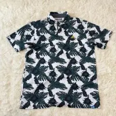 【美品】adidas（アディダス）半袖柄ポロシャツ ゴルフウェア M
