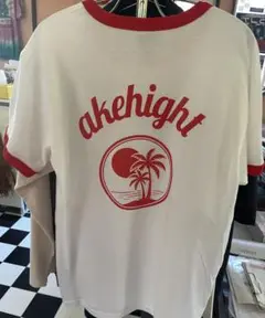 リンガーTシャツ　半袖　ストリート ヤシの木　tee
