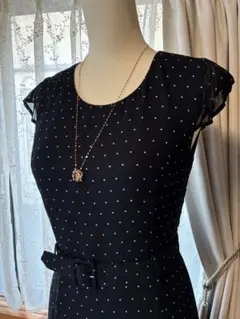 laura ashley ♡ネイビー ドット柄 ワンピース