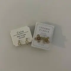 itam セラミックフラワーピアス&Cuise ノンニッケルピアス　セット