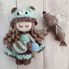 くまちゃん帽子の女の子♪