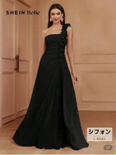 SHEIN Belle ブラック ワンショルダードレス S
