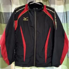 Mizuno スポーツジャケット 黒/赤