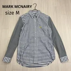 ★ MARK MCNAIRY マークマクナイリー 異素材切替 長袖 シャツ M