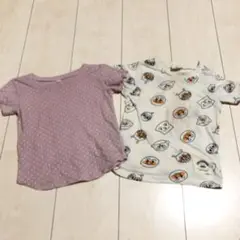 水玉とキャラクターTシャツ 2枚セット