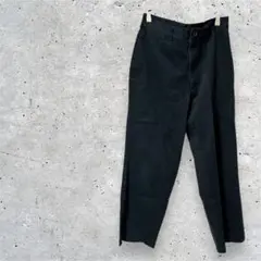 ズボン パンツ ブラック シンプル カジュアル ウエスト平置き37 古着
