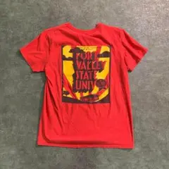 【ヴィンテージ】anvil バックプリントTシャツ 古着usedSM33 赤