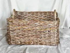 LAURA ASHLEY - 貴重✨ローラアシュレイランドリーバスケットかごラタン 貴重✨ローラアシュレイランドリーバスケットかごラタン