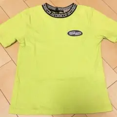 リブ編み ライムグリーン Tシャツ 150