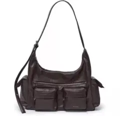 samo ondoh bag L nappa chocolateショルダーバッグ