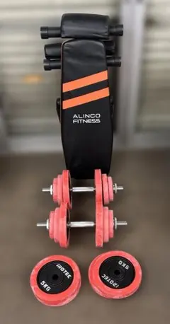 引き取り限定　アイロテックダンベル　トレーニングベンチセット