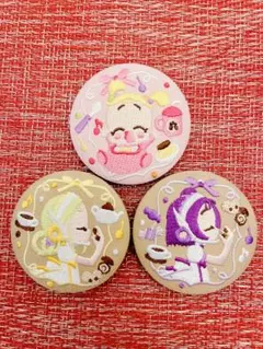 おジャ魔女どれみ 刺繍缶バッジ　3点セット