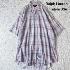 RALPH LAUREN ラルフローレン 半袖シャツ チェック マルチカラー