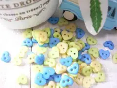 【即購入OK】100個（#1545）ハート　超ミニサイズ　ボタン　ツヤなし