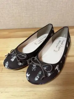 d499/極美品★フランシュリッペ フラットパンプス バレエシューズ22.5㎝