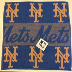新品　MLB ガーゼ　ハンカチ　ハンドタオル　ニューヨーク・メッツ 記念タオル