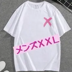 【大きいサイズ】メンズサイズ／バックくまプリント半袖Tシャツ　White（白）
