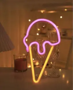アイスクリーム アイス ネオンサイン ネオンライト LED 照明 ライト USB