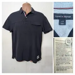 トミーヒルフィガー　JS JAMES SS POLO CF　半袖ポロシャツ　L