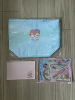 サンリオ　キキララ　保冷バッグと文房具セット