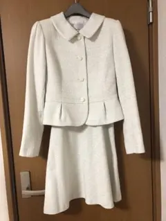 【美品】コサージュ付き　フォーマル　入学式　薄黄緑