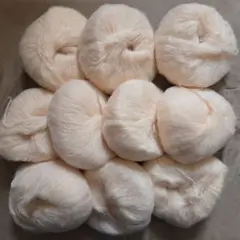 【新品未使用】モヘア毛糸　編み物　10玉　手芸　250g　ベージュ