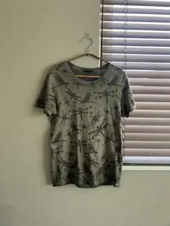 SISLEY 柄Tシャツ トンボ柄 個性派Tシャツ USED