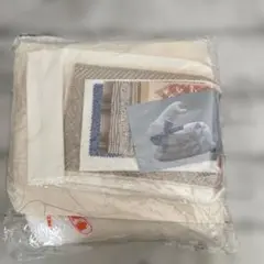 刺し子布とウサギパターンセット•説明書付き