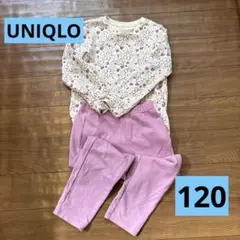 UNIQLO エアリズムウルトラストレッチセット（フラワー・長袖）120cm