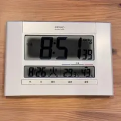 SEIKO 掛置兼用デジタル電波時計温度湿度 SQ429W