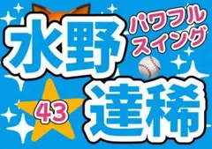 日本ハムファイターズ　水野達稀　応援ボード