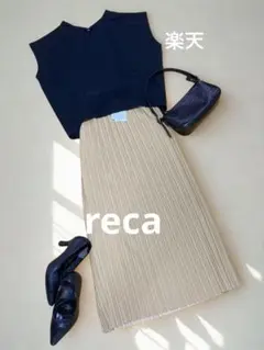 【コーデ売り】黒のカットソー&reca新品✨スカート大人綺麗めカジュアルコーデ❣️
