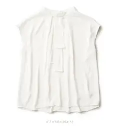 Te chichi ボウタイフレンチ袖ブラウス