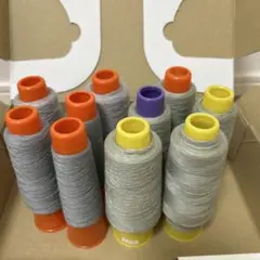 工業用スパンミシン糸 30番 細巻き 薄いグレー系 10本まとめ売り