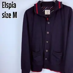 【0135】Elspia メンズ カーディガン M ネイビー系