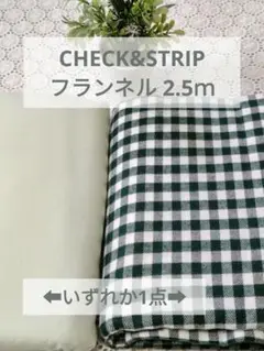 CHECK&STRIP フランネル 2.5ｍ マスカットorギンガムグリーン