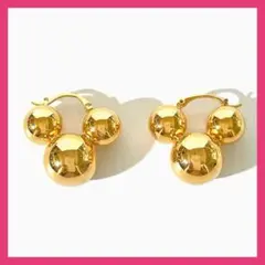 ゴールド　可愛いピアス　アクセサリー　シルバー　ボール　通学　ミッキーマウス