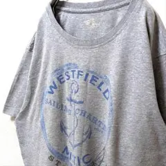 ウェストフィールド セーリングチャーター 刺繍 Tシャツ グレー 灰色 古着