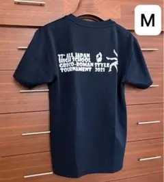 Mサイズ　半袖Tシャツ ネイビー　全グレ　2021 即乾　レスリング
