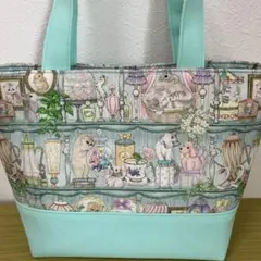 ユキエモン×帆布　ハンドメイド　トートバック　横30縦20マチ10 しっかり型