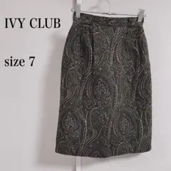 IVY CLUB ペイズリー柄タイトスカート サイズ7