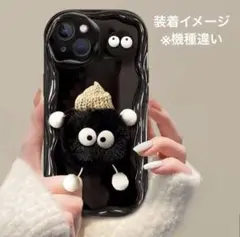 iPhone16　ケース　ソフトケース　ブラック　なみなみ　黒　被り防止　個性的