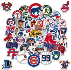 メジャーリーグ野球チームロゴステッカー50枚セット