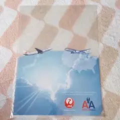 JAL & American Airlines クリアファイル A4