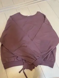 パープル ドローストリング スウェット