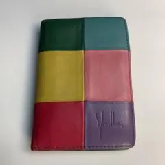 シビラ マルチカラー レザー 二つ折パスケース