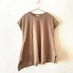 ☆【イッツインターナショナル】Tシャツ Aライン アシンメトリー フレンチ袖 F