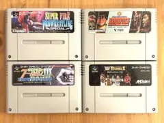 スーパーファミコンソフト プロレスゲーム 4本セット 動作確認済み SFC